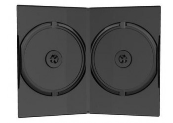 TEC, Custodia slim 7mm per 2 CD / DVD colore nero  (Conf. 10 pezzi) 