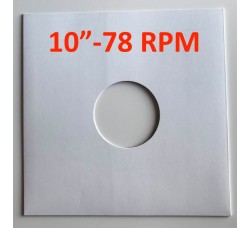 Copertina colore BIANCO per dischi vinili 10" RPM 78 giri (10Pz) Cod.F0284