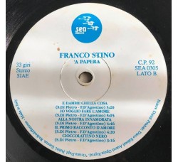 Franco Stino -  "A Papera  -  Vinyl, LP - Uscita 1992