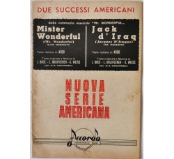 Mister Wonderful - Jack d'Iraq, Spartito Musicale da collezione 