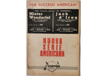 Mister Wonderful - Jack d'Iraq, Spartito Musicale da collezione 