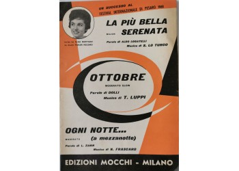 La più bella serenata - Ottobre - Ogni notte, Spartito Musicale - 