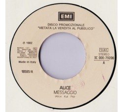 Alice (4) / Garbo (3) – Messaggio / Vorrei Regnare – 45 RPM   Juke Box