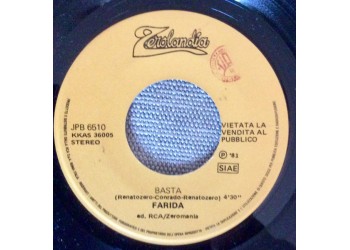 Renato Zero / Farida (4) – Più Su / Basta – 45 RPM   Juke Box