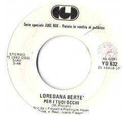 Loredana Berte'* / The Alan Parsons Project – Per I Tuoi Occhi / Old And Wise – 45 RPM   Juke Box