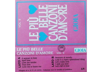 Various – Le Più Belle Canzoni D'Amore Vol. II  –  (cassetta, compilation) 