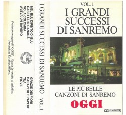 Various – I Grandi Successi Di Sanremo Vol. 1 –  cassetta compilation
