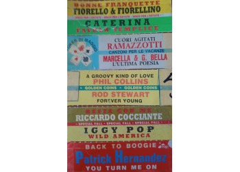 Etichette Stickers vintage usati per JukeBox (conf. 5 pezzi) cod.027