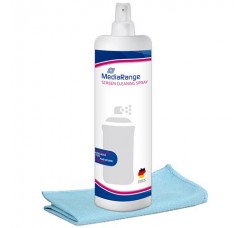 MEDIARANGE, Detergente Liquido 250ml per La Pulizia dello Schermo + Panno  Microfibra 