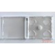 MM - Custodia Macchinabile per 2 CD - Case 10,4mm con Vassoio Trasparente - Confezione da 5 pezzi