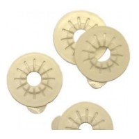BOXAM - Bottone Rosetta Autoadesivo con Clip per CD/DVD - Colore Bianco (10 pz) 