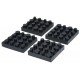 DYNAVOX - Set di 4 Piedini Antivibranti in Gomma, Blister, 40x40 mm 