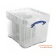 REALLY USEFUL - Box L35XL Contenitore  Antiurto in PVC trasparente per 95/100 dischi vinile 12"/LP