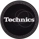 TECHNICS TAPPETINO SLIPMAT per Giradischi in feltro antistatico - Grafica STROBO logo Argento