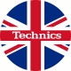 TECHNICS TAPPETINO SLIPMAT per Giradischi in feltro antistatico - Grafica UK  FLAG logo Bianco