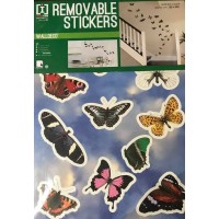 Farfalle colorate  per  pareti - Stickers Riposizionabile Removibile
