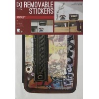 Radio - Telefono - Vintage - Adesivi per pareti - Stickers Riposizionabile Removibile