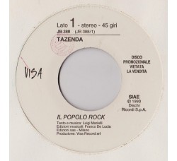 Tazenda / Marcello Pieri ‎– Il Popolo Rock / Pio - 45 RPM (Jukebox)