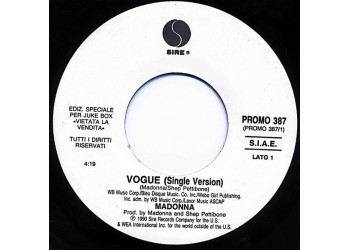 Madonna / Maurizio Della Rosa ‎– Vogue (Single Version) / Per Curiosità - 45 RPM (Jukebox)