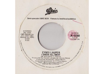 Cyndi Lauper / Alessandro Bono ‎– I Drove All Night / Di Solo Amore – 45 RPM (Jukebox)