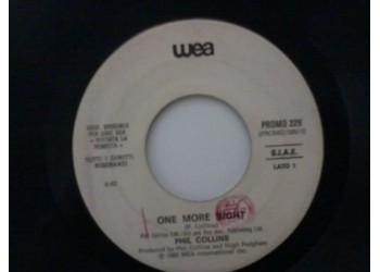Phil Collins / Drupi (2) ‎– One More Night / Un Vero Amore – Jukebox