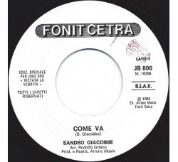 Sandro Giacobbe, Renzo Arbore ‎– Come Va / Il Materasso - Jukebox