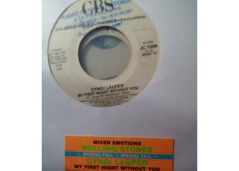 Rolling Stones* / Cyndi Lauper ‎– Mixed Emotions / My First Night Without You – 45 RPM (Jukebox)