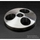 ANALOGIS 6399 - Adattatore modello stile REGA per giradischi in alluminio (silver)  