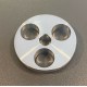 ANALOGIS 6399 - Adattatore modello stile REGA per giradischi in alluminio (silver)  