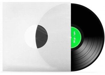 MUSIC MAT - Buste interne LP/12” foderate bianche, 90g, angoli retti - 25 pezzi 