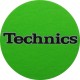 TECHNICS TAPPETINO SLIPMAT per Giradischi in feltro antistatico - Grafica VERDE  logo Nero