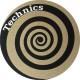 TECHNICS TAPPETINO SLIPMAT per Giradischi in feltro antistatico - Grafica SPIRALE  logo Gold