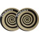 TECHNICS TAPPETINO SLIPMAT per Giradischi in feltro antistatico - Grafica SPIRALE  logo Gold