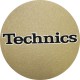 TECHNICS TAPPETINO SLIPMAT per Giradischi in feltro antistatico - Grafica GOLD logo Nero