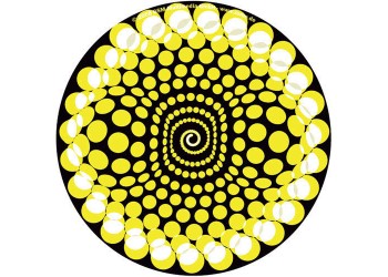 ZOMO MAT PALLINE GIALLE - Tappetino Stroboscopico per giradischi -diam 298 mm Sp. 1,2mm  