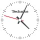 TECHNICS TAPPETINO SLIPMAT per Giradischi in feltro antistatico - Grafica OROLOGIO logo Nero