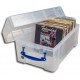 REALLY USEFUL Box L9XL Contenitore Antiurto in PVC trasparente per 100/140 dischi vinile 7"/45 giri