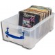 REALLY USEFUL 182090XL - Scatola Contenitore Antiurto in PVC trasparente per 100/140 dischi vinile 7"/45 giri