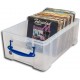 REALLY USEFUL Box L9XL Contenitore Antiurto in PVC trasparente per 100/140 dischi vinile 7"/45 giri