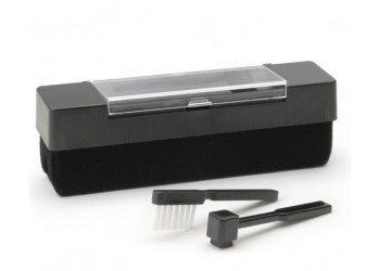 DYNAVOX 207675 - Spazzola in velluto per pulizia del vinile, include spazzolino stilo 