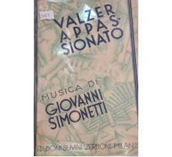 Spartito Musicale - Valzer appassionato - Giovanni Simonetti