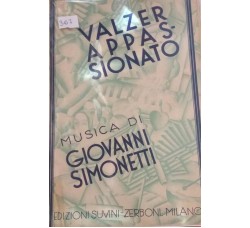 Valzer appassionato - Giovanni Simonetti, Spartito Musicale - 