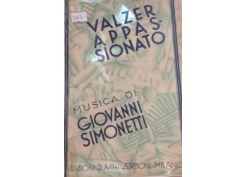 Valzer appassionato - Giovanni Simonetti, Spartito Musicale - 