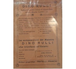 Dino Rulli, Spartito Musicale da collezione 