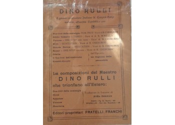 Dino Rulli, Spartito Musicale da collezione 