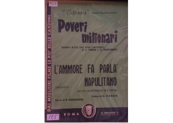 Spartito Musicale - Poveri Milionari - G. Fabor e R. Pazzaglia 