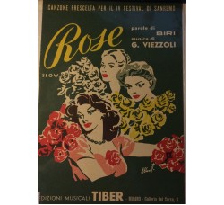 Rose - Brini e G. Viezzoli, Spartito Musicale - Anno 1954 