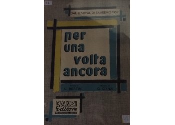 Ner una volta ancora - U. Bertini e G. D'anzi,  Spartito Musicale - Anno 1957