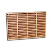 Rack MUSIC-MAT Cassettiera legno per Musicassette colore Pino per 60 Cassette