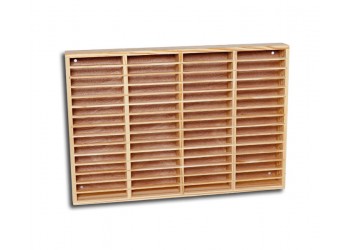 Rack MUSIC-MAT Cassettiera legno per Musicassette colore Pino per 60 Cassette